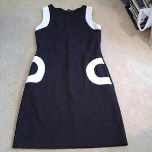 Baranda Black & White Sleeveless Dress Sz M